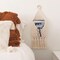 Macrame Wall Mounted Mail Organizer – Handmade Woven Hanging Basket for Boho Home & Office Décor, Over-the-Door Key, Letter, Envelope & File Holder for Entryway or Hallway, White
